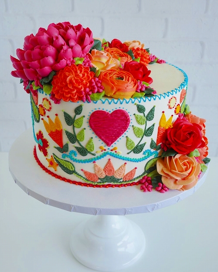 刺繍のようなケーキ