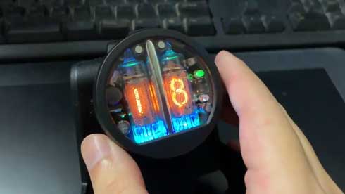 シュタインズゲート『ダイバージェンスメーター』レプリカ ニキシー管使用 一点もの ニキシー管 時計 Steins;Gate ダイバージェンスメーター