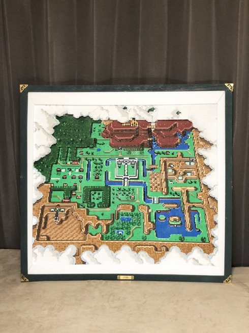 ゼルダの伝説」マップ画面を表現した超大作アイロンビーズが