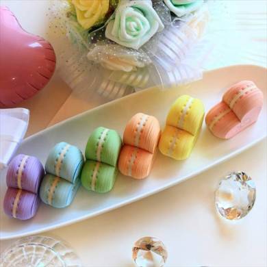 「マカロンふせん」うさぎさんバージョン6色イメージ