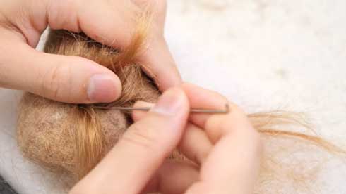 全て 人間の毛 人毛 犬 羊毛フェルト バレッタ 手作り マネキン 髪 圧倒的不審者の極み YouTube