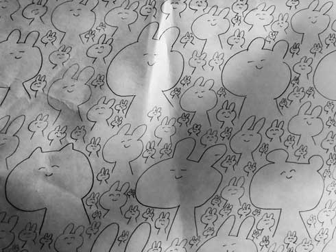 高校生 病んでて描きまくってた うさぎ 親 ハンカチ 刺しゅう イラスト 絵 かわいい 中毒性