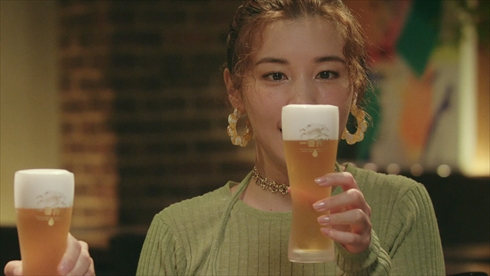 仲里依紗 中尾明慶 キリン一番搾り生ビール Web YouTube CM 共演