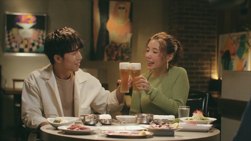 仲里依紗 中尾明慶 キリン一番搾り生ビール Web YouTube CM 共演