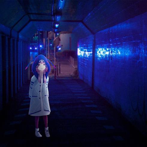 夜のトンネルで