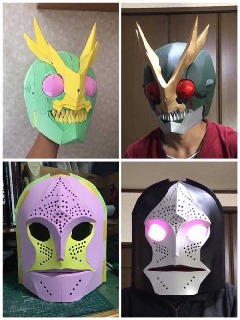 ダイソー マット コスプレ 使い方 仮面ライダー 加工 技術 成形 マスク