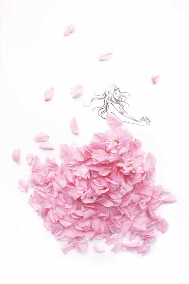 葉菜桜花子 お花のドレス 花言葉 ウエディングドレス ブランド 絵