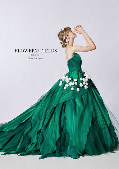 葉菜桜花子 お花のドレス 花言葉 ウエディングドレス ブランド 絵