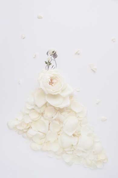 葉菜桜花子 お花のドレス 花言葉 ウエディングドレス ブランド 絵