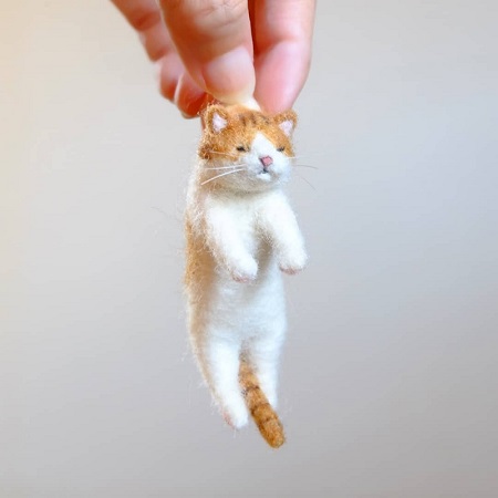  つままれるねこカプセルトイ原型