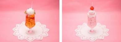 （左）フルーツたっぷり草原の中のうさまるてぃー、（右）スイートストロベリーうさこ／いずれも890円