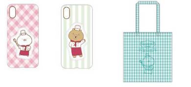 （左）スマホケース（うさまる、くまさん計2種類）／各2500円、（右）A4トートバッグ（1種）／2000円