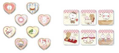 （左）メモリアルアクリルマグネット（ランダム8種）／500円、（右）メモリアルアクリルコースター（うさまる、くまさん計6種）／350円