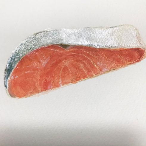 鮭の絵
