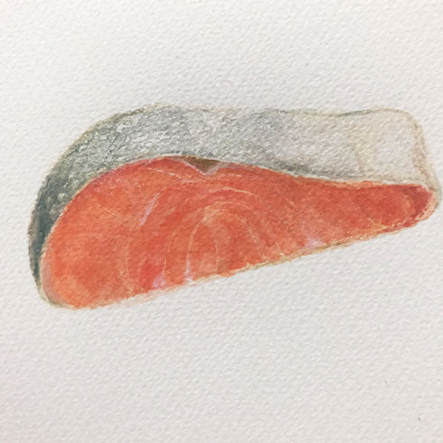鮭の絵