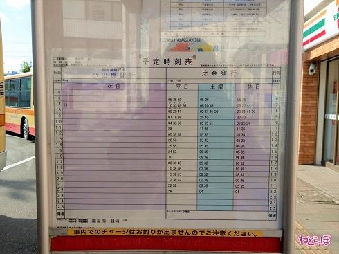 「小田原行」は表がぜんぶピンク！　このスペースに対して数字はひとつだけ