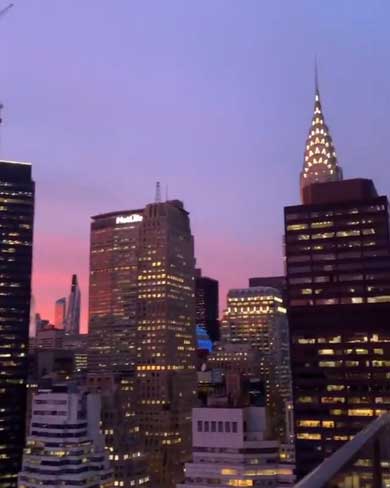 ニューヨーク ミッドタウン 夕焼け 綺麗 NY 景色 高層ビル