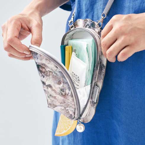 牡蠣 レモン バッグ ポーチ ハンカチ JR西日本 フェリシモ 広島