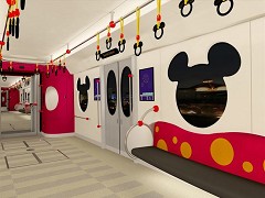 ミッキーのつり革がかわいい！ ディズニーリゾートライン初めて