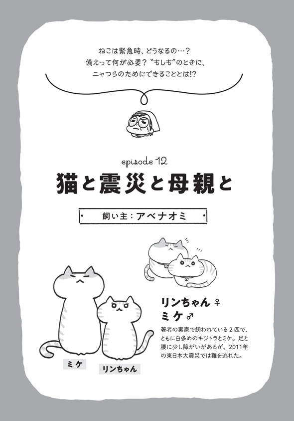 アベナオミ『猫と震災と母親と』1