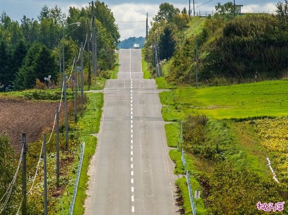 これが「かみふらの八景 ジェットコースターの路」！見てください、まさにジェットコースター！