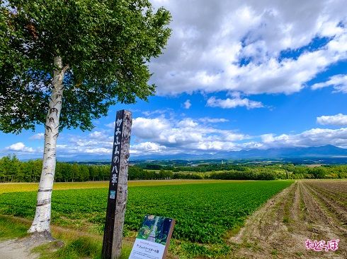 中間地点には「かみふらの八景」の証が