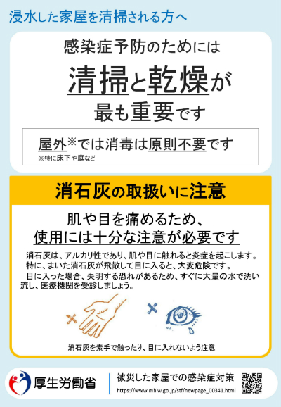 被災した家屋での感染症