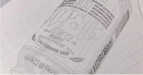 鉛筆でスーパードライ