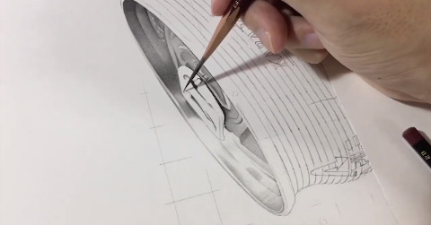 鉛筆でスーパードライ