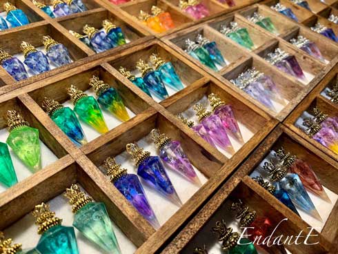 レジン 魔法 道具 ハンドメイド ペンデュラム アクセサリー 綺麗