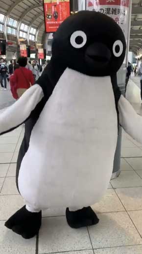 Suica ペンギン 着ぐるみ 動き サービス キレッキレ かわいい