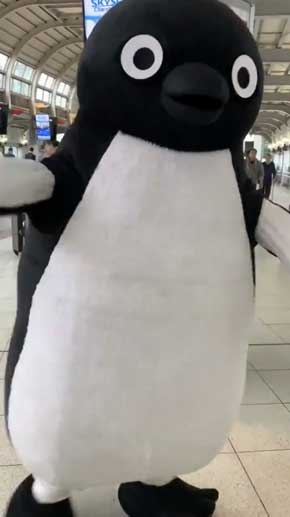 Suica ペンギン 着ぐるみ 動き サービス キレッキレ かわいい