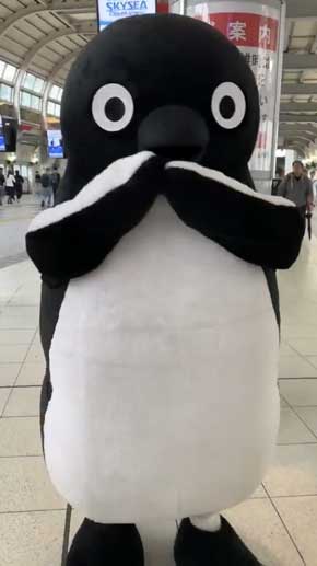 Suica ペンギン 着ぐるみ 動き サービス キレッキレ かわいい