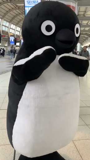 Suica ペンギン 着ぐるみ 動き サービス キレッキレ かわいい