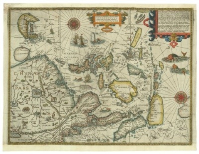リンスホーテン 東アジア図（1595年）
