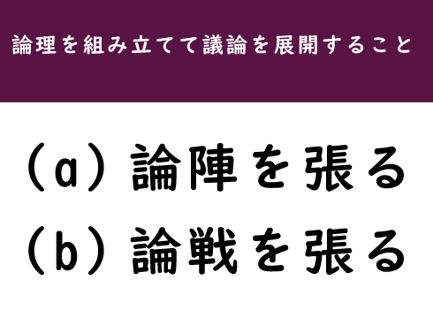 論陣、論戦と書かれた図