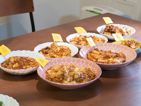 マーボー豆腐ができたところ