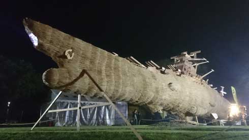 巨大わらかがし 宇宙戦艦ヤマト 藁 ど〜んとかがし祭 展示