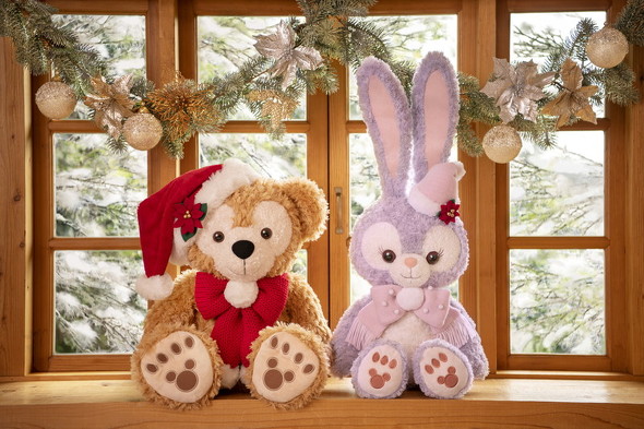ダッフィー - ディズニー　ダッフィー　クリスマス　ぬいぐるみ　ウィンターホリデー ダッフィーたちがたのしく雪遊び！ もこもこコートが冬らしい