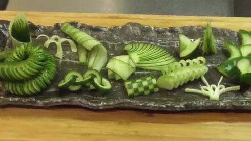 きゅうりの飾り切り盛り合わせ