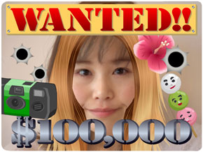 撮影例　WANTEDのスタンプ