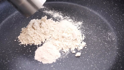 粉末にしたところ