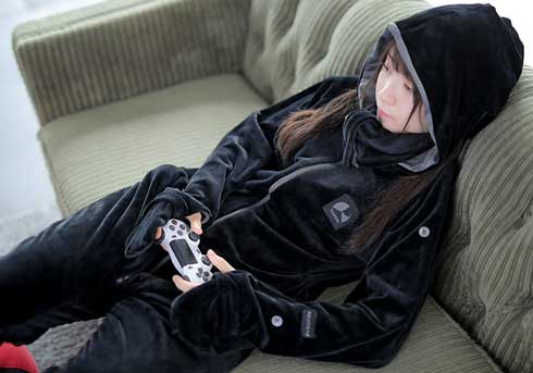 ゲーミング着る毛布 ダメ着 4G ストレッチ生地 ゲーマー向け 防寒着