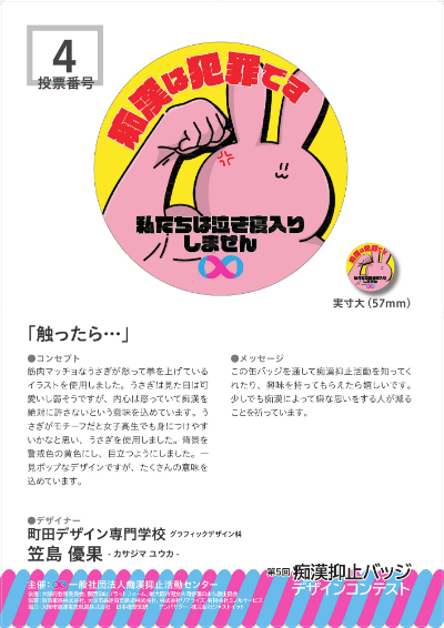第5回痴漢抑止バッジデザインコンテスト