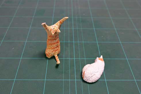 大気を操る 猫 見守る師匠 野良猫 立ち猫 立体化 フィギュア めーちっさい