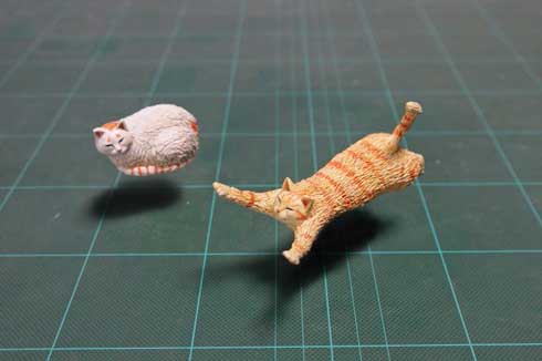 大気を操る 猫 見守る師匠 野良猫 立ち猫 立体化 フィギュア めーちっさい