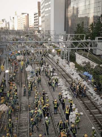 JR東日本 山手線 線路 切り替え工事 様子 写真