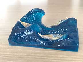 富嶽三十六景 神奈川沖浪裏 立体化 レジン ハンドメイド Jade