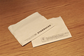 スターバックスのナプキン