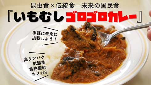 昆虫食 いもむし ゴロゴロカレー レトルトカレー クラウドファンディング Makuake